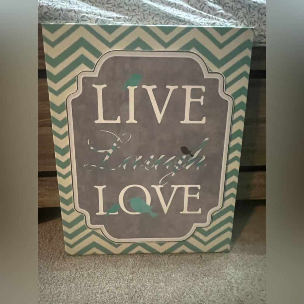Live Laugh Love wall sign